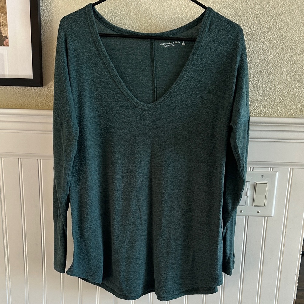 Abercrombie & Fitch Deep Green Long Sleeve Top